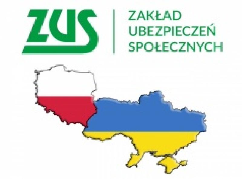 ZUS - kontur mapy Polski i Ukrainy